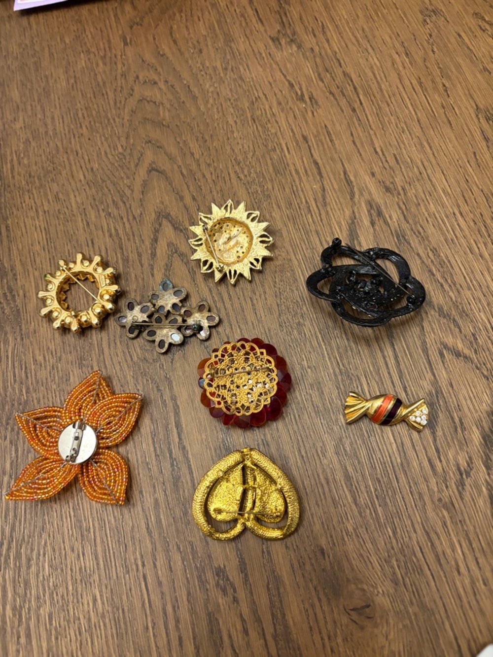 Assorted Women’s Multi-Color Crystal Brooch Collection